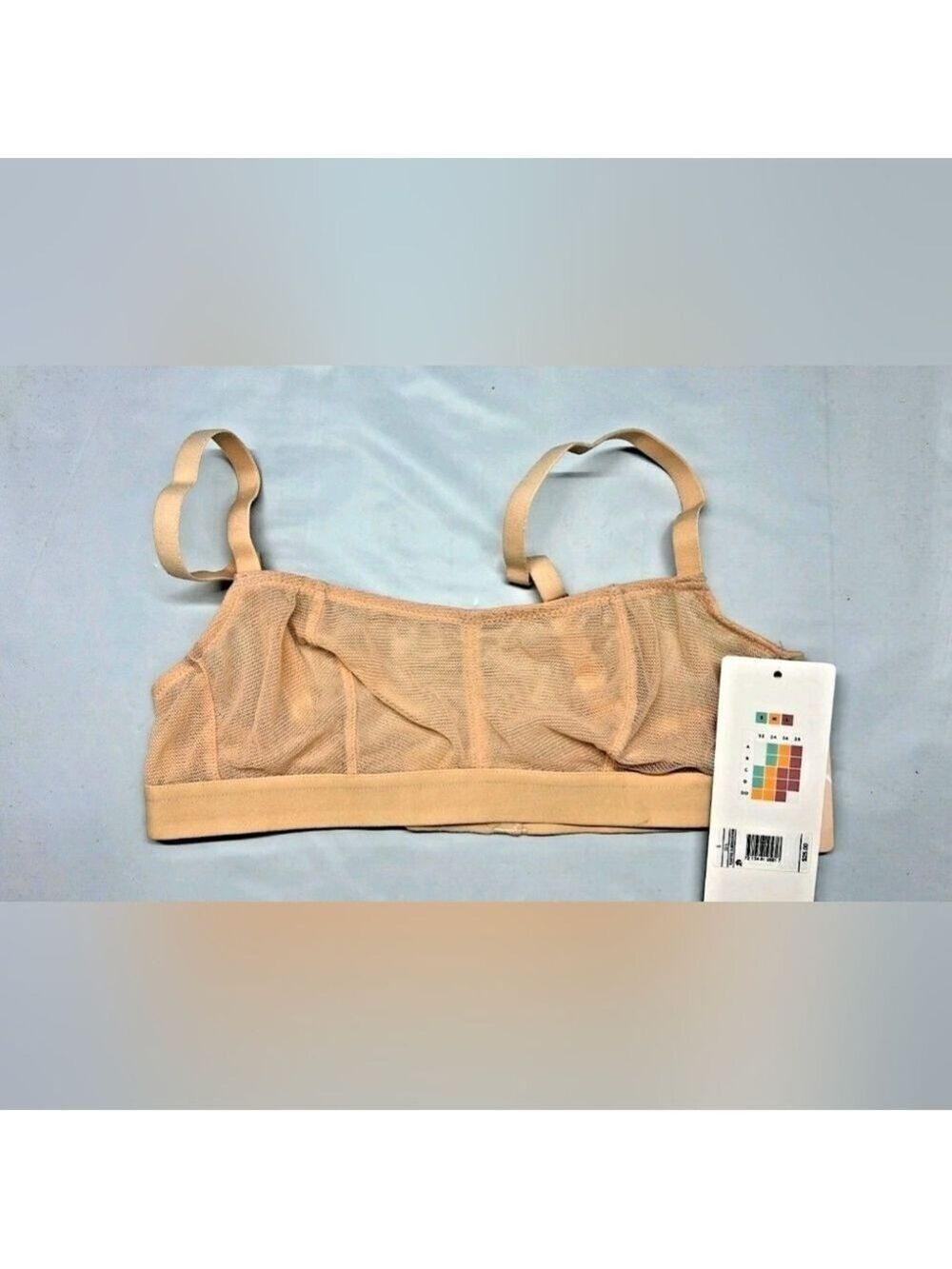 LIVELY Women's Stripe Mesh Bralette Toasted Almond 3pcs
